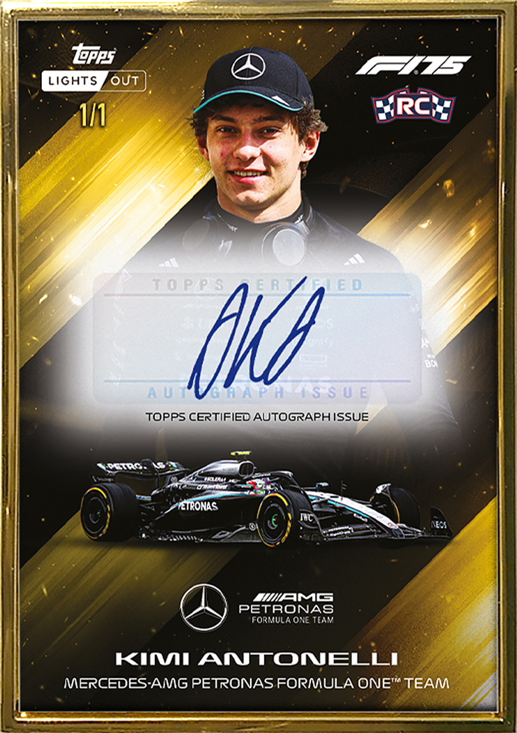 Gold framed 1/1 autograph cards